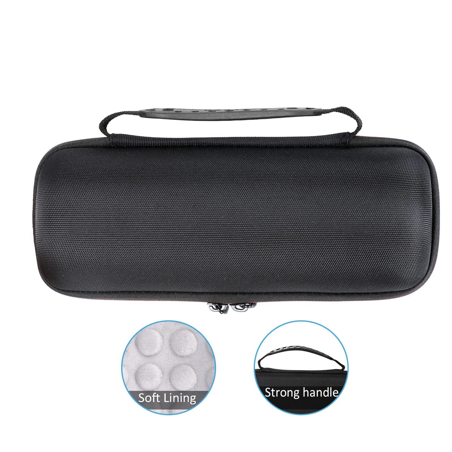 Waterproof Portable Hard Shell Travel Carry Zipper Box Wireless Speaker Case