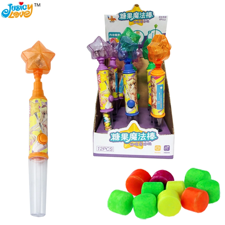 New Product Plastics Star Shape with Light Magic Stick Toy Candy