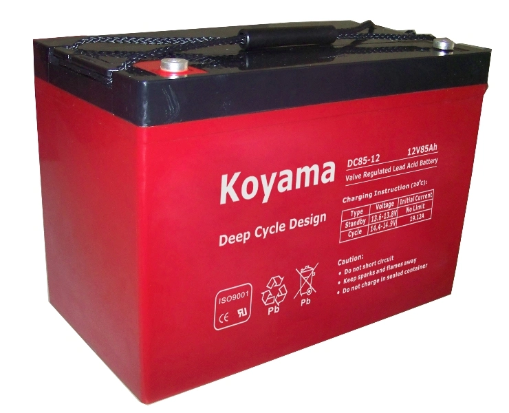 12V85ah DC85-12 AGM Koyama Deep cycle Lead Acid pour sol Rondelle