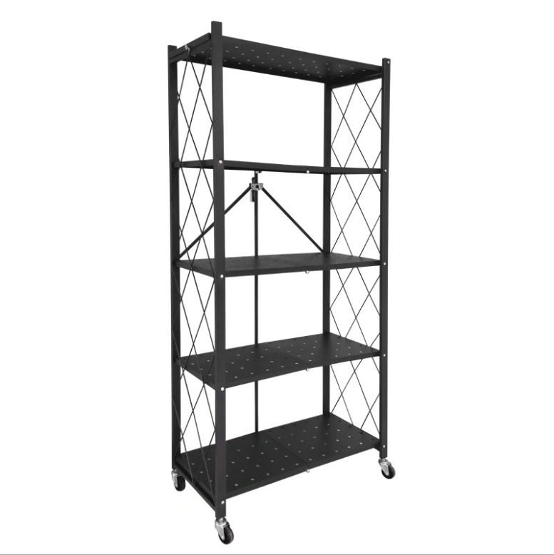 Metal Iron Strong Kitchen Folding Dish Plate Shelf Display Racks Stand Multi-Layer Foldable Rack Storage for Home Living Room