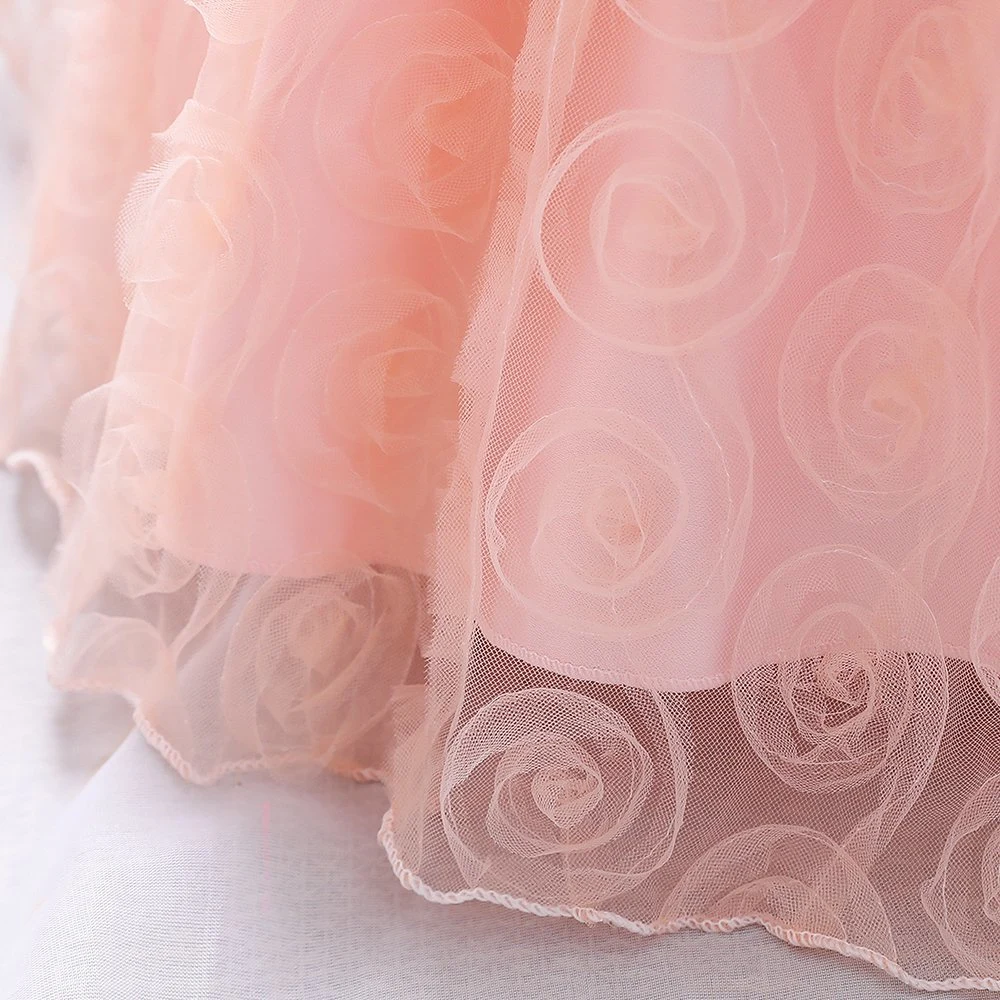 2022 New Arrival Baby Wear Girls Party Flowers Garment Ball Gown Princess Frock Lace Sweet Dress