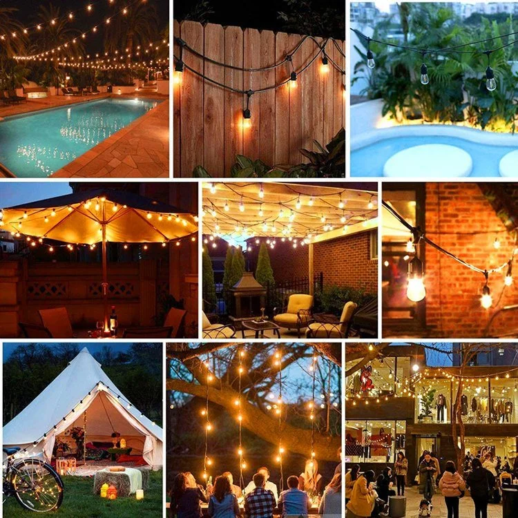 Nice Design Linkable Hanging G40 LED String Light with 50FT/15.2m 46+4bulbs for Yard, Garden, Hotel, Wedding