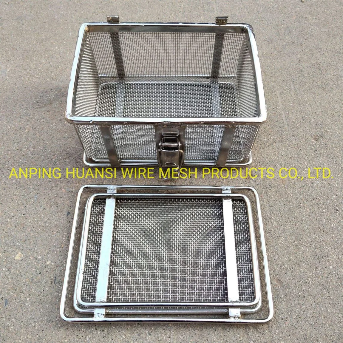 304 Stainless Steel Mesh Baskets for Surgical Instruments Sterilization