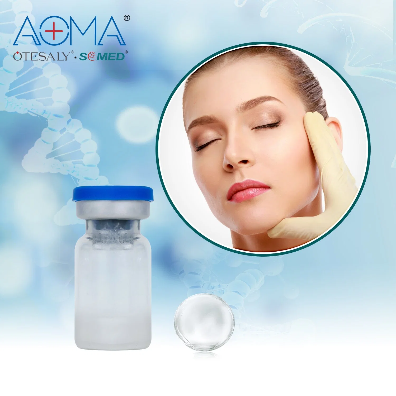 Dépose de la poudre Aoma Otesaly rides et Face Lift Cosmetic 100UI 200IU Face le muscle lisse de levage d'injection par voie cutanée Injection de remplissage