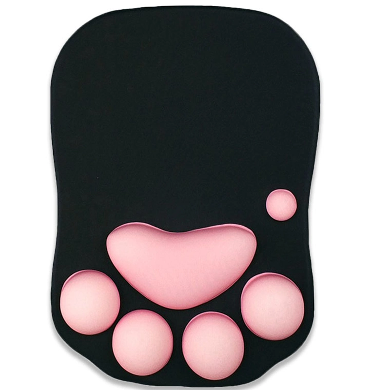 Cute Cat Paw Shape Silicone Arm Rest Mouse Pad 3D Animal Style Office Girl Use Wrist Rest Gel Pad