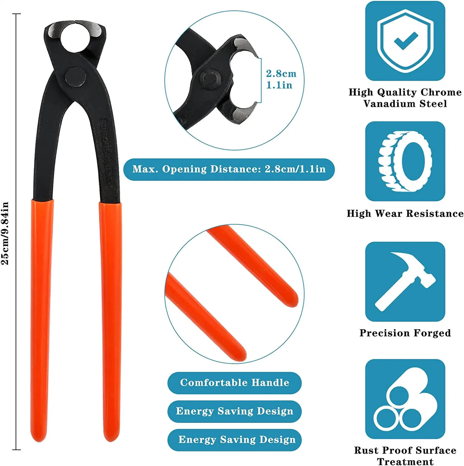 Factory Direct Front and Side Jaw Ear Clamp Pliers