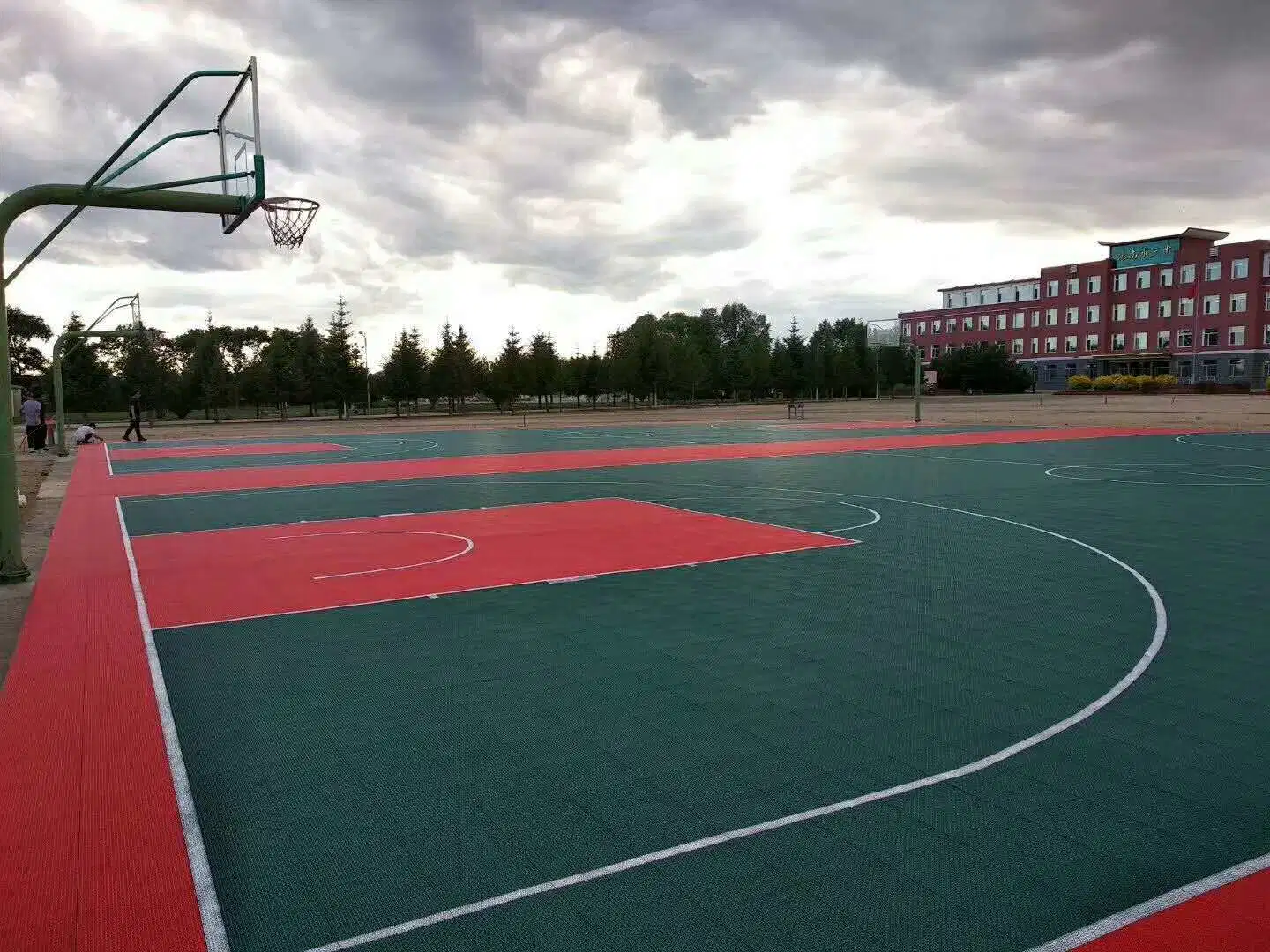 Outdoor Basketball Flooring PP Interlocking Tiles Pedal Hockey Volleyball Tennis Court Flooring with Logo