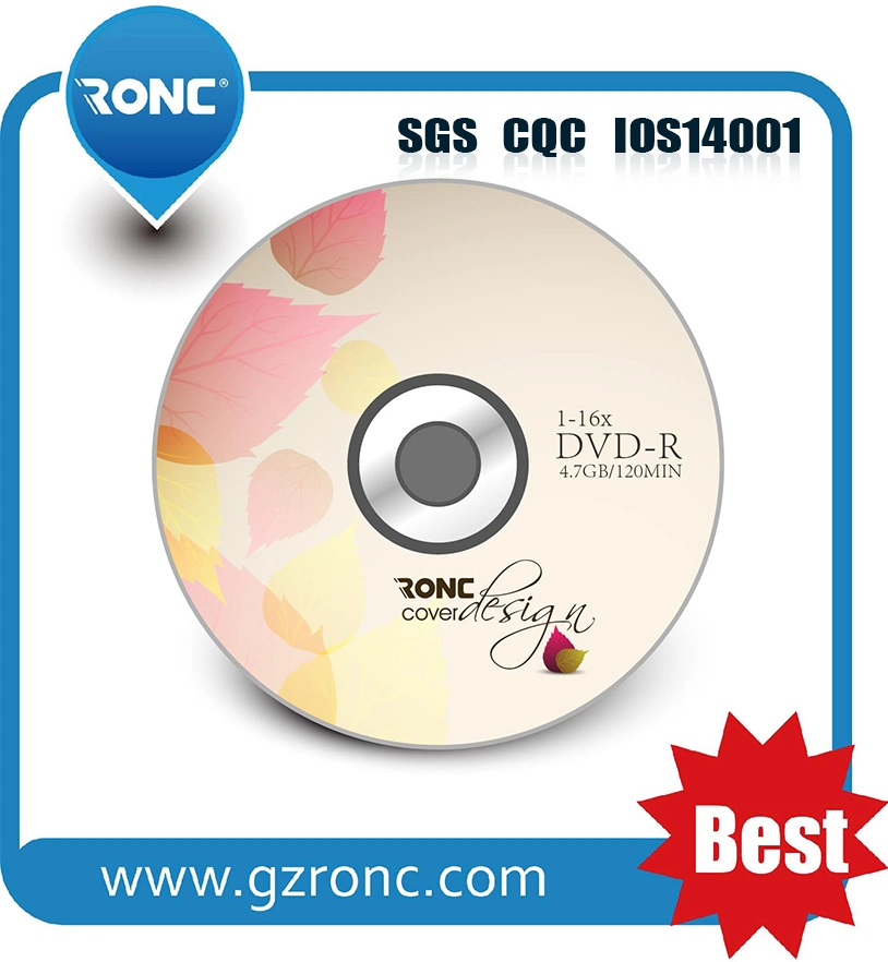 قرص DVD فارغ بالجملة مرة واحدة 16X 4.7GB قرص DVD-R قابل للتسجيل