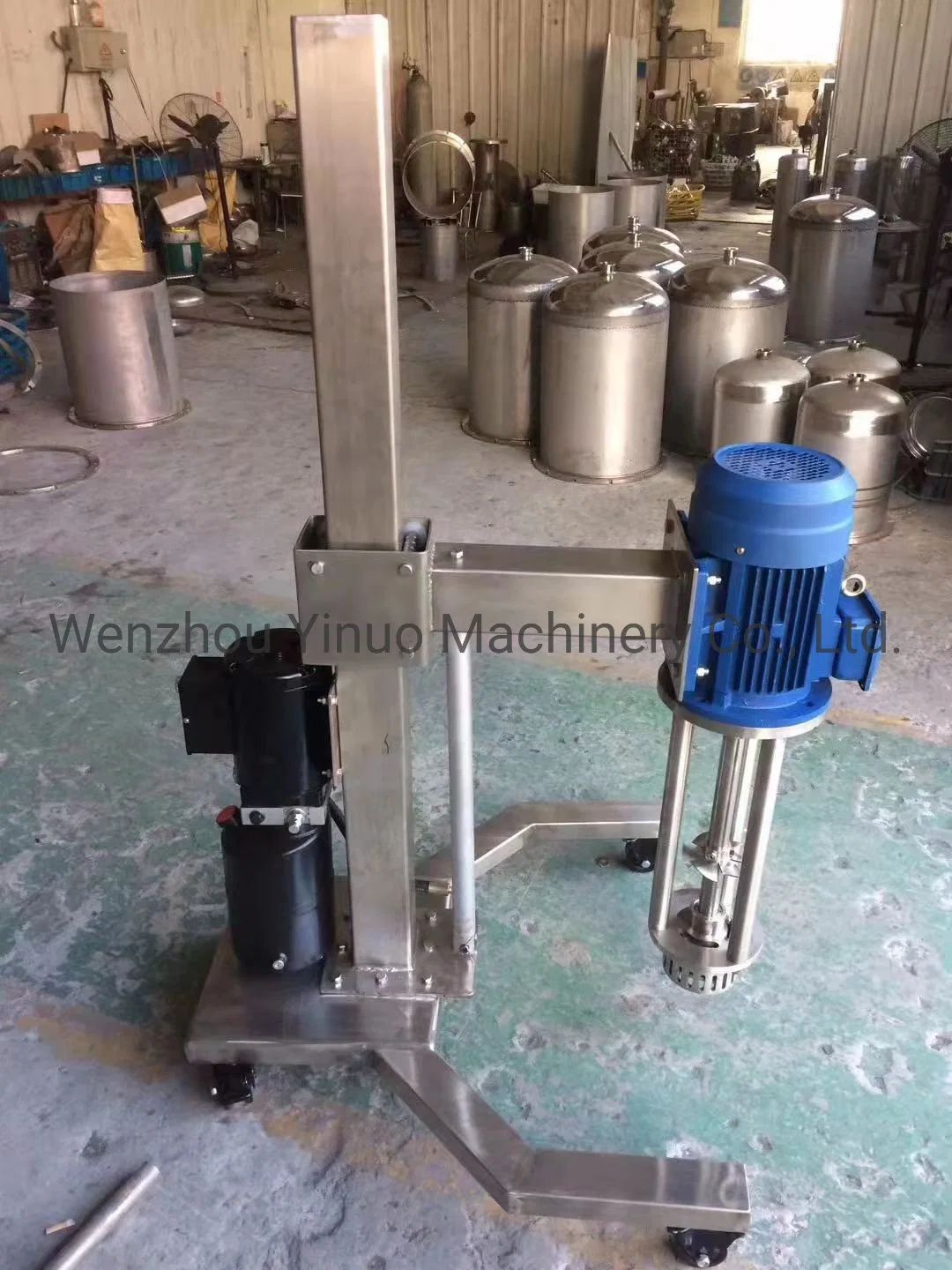 Stainless Steel Juice, Ointment Cream Viscous Liquid High Speed Homogenize Movable Portable Lift High Shear Mixer