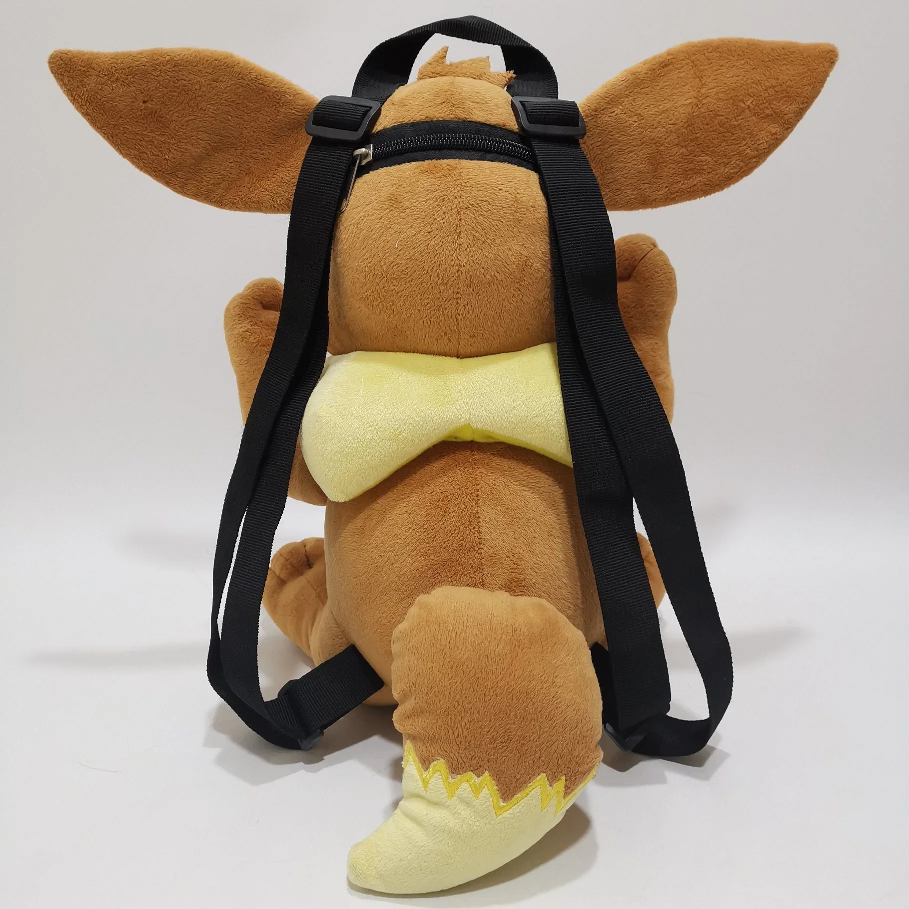 Hot-Selling Licensed Plush Toys Pokemon Series Soft Stuffed Eevee Backpack Cute Bag Gift for Kids