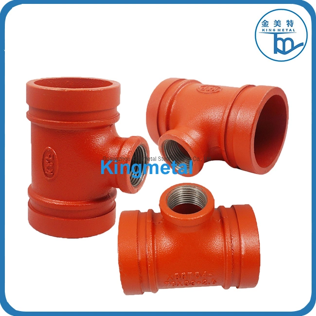 High Quanlity Thread Grooved Reducing Tee Pipe Fitting Fire Protection