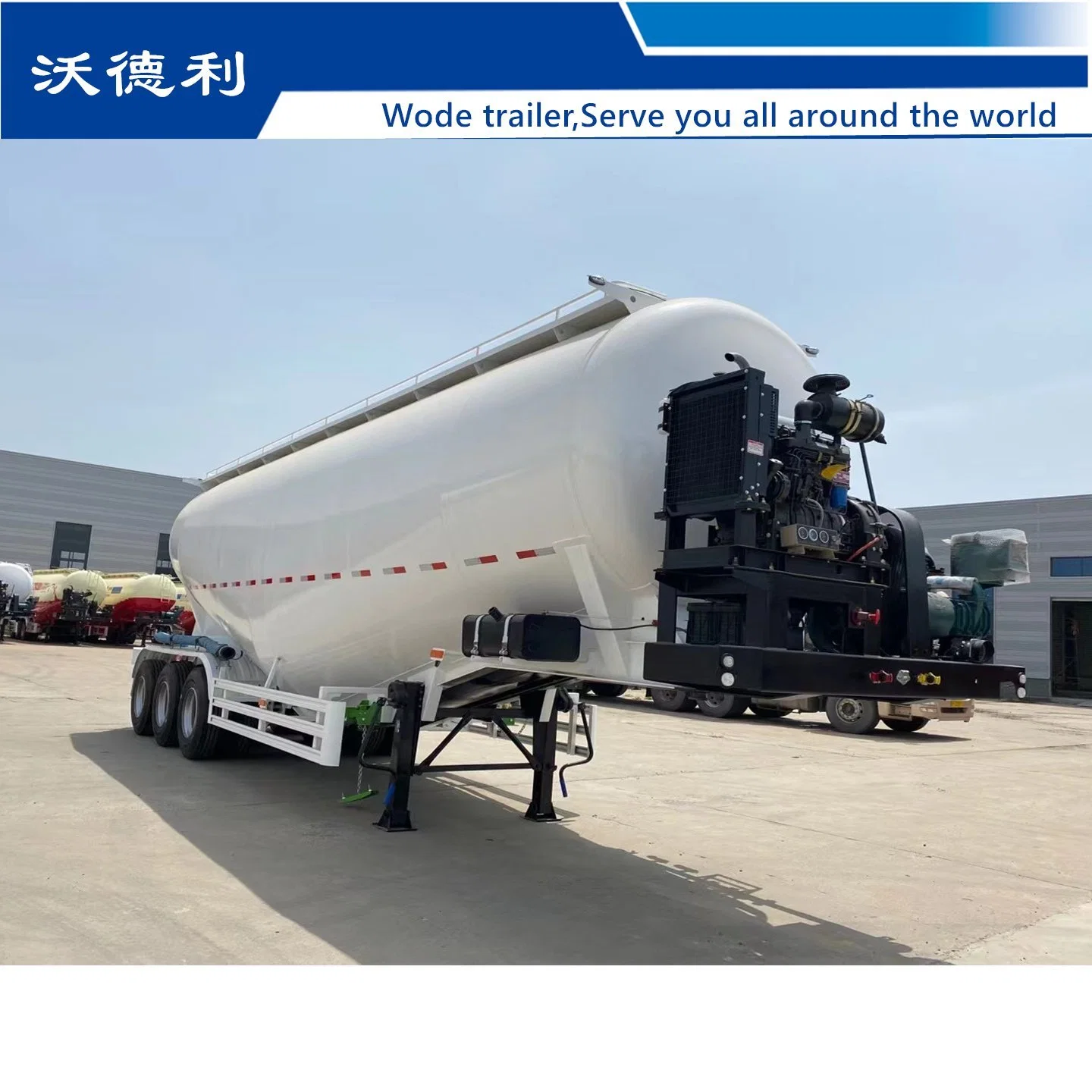 3axles Cement Semi Trailer Bulk Powder Tank for Sale