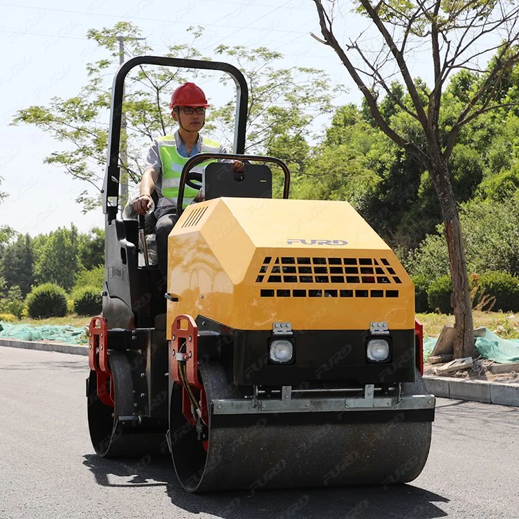 1500kg Road Roller Gasoline Engine with EPA Double Drums Compactor