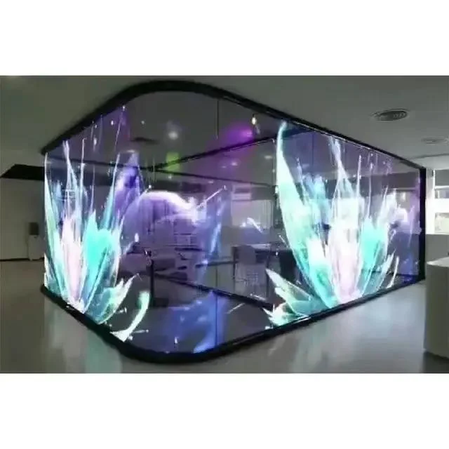 Outdoor Indoor Glass Transparent LED Film Display Transparent Panels LED Strip Display Screen