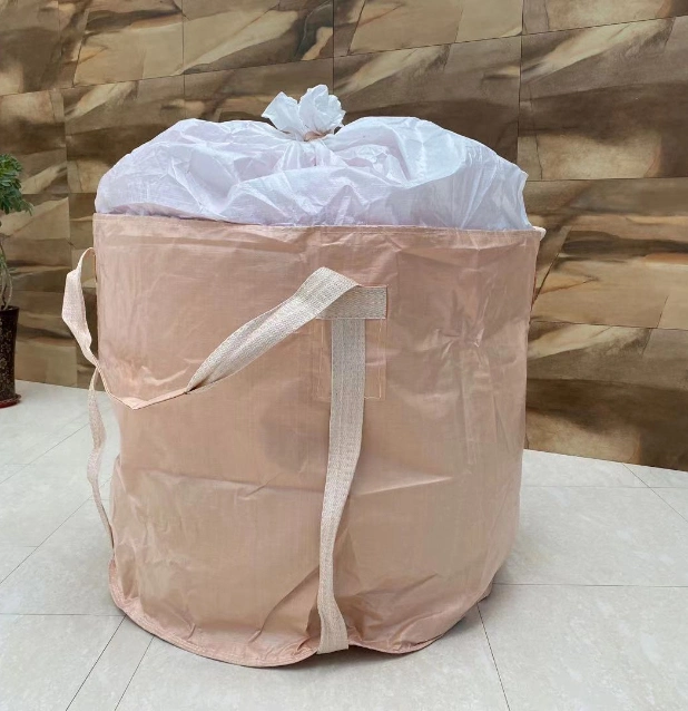 PP Jumbo Bags Big Bag 1000kg Beige Color Big Packing Bags for Powder 2-Loop Style