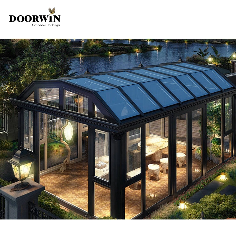 Beijing China (Mainland) Power Coating Doorwin Wood Packaging Arc Window Sunroom