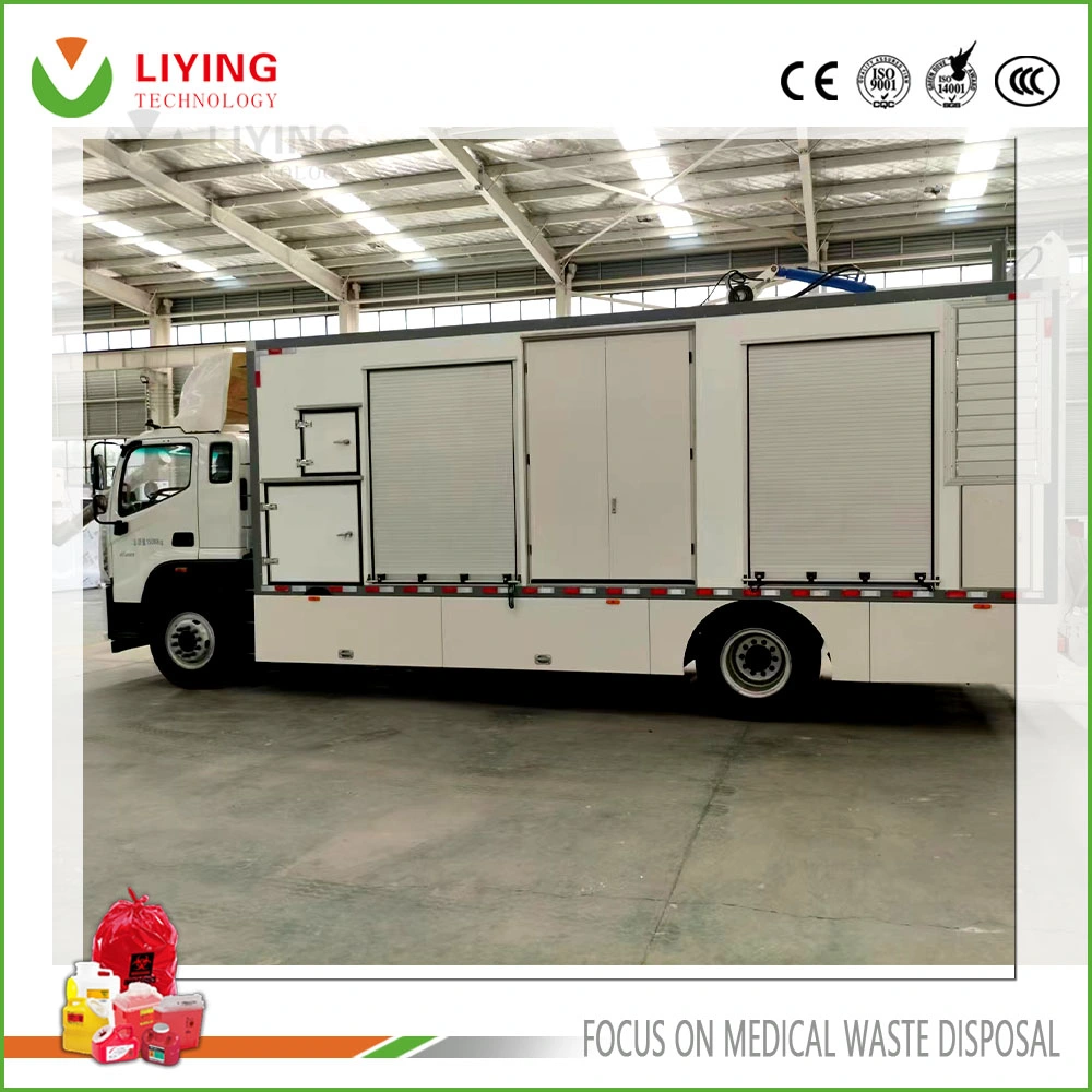 No Pollution Medical Waste High Temperature Steam Disinfection Disposal Equipment Vehicle