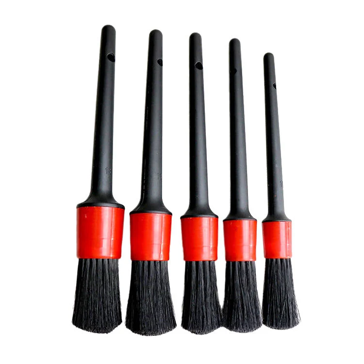 Red and Black Soft Bristle Auto Cleaning Brush for Engine Bays