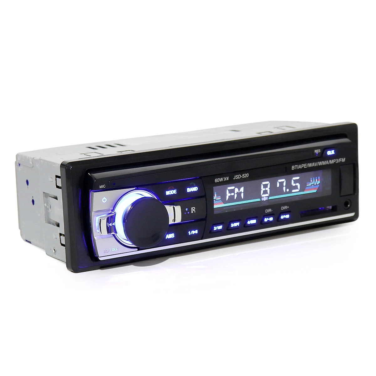 12V/24V 1 DIN no tablier do rádio FM estéreo Bluetooth leitor de áudio MP3