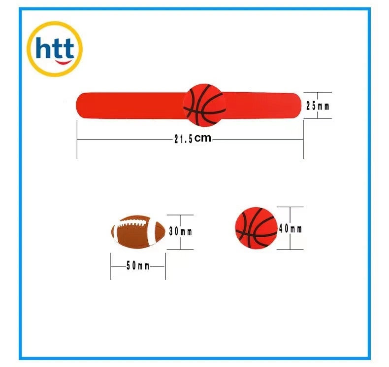 Wholesale/Supplier Custom PVC Rubber Slap Wristband Kids Ruler Slap Bracelet for Promotion Gift