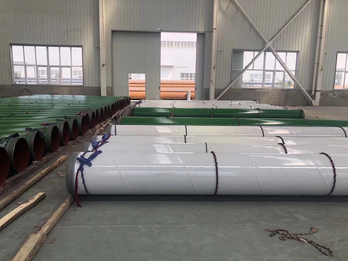 Fbe-Epoxy Coated Pipes with Internal & External Steel Pipes of Factory