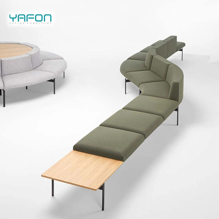 Estilo personalizado asiento modular moderno sofá de recepción de la Oficina Seccional de Tela sofá