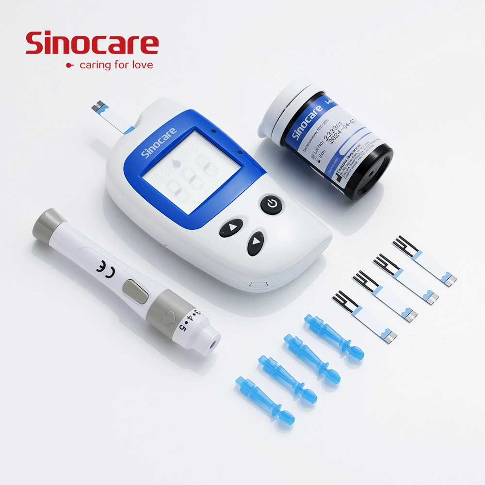 Sinocare Diabetic Test Strips Monitor Glucose Meter ISO Blood Testing Equipments Electricity 2 Years 5 Seconds