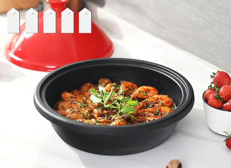 Une batterie de cuisine ensemble de l'émail de haute qualité en fonte poli couché Non Stick Cuisine Casseroles définit 30cm Pot de Taji émail