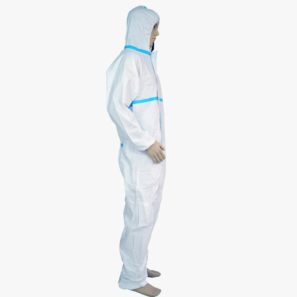 Disposable Coverall Hooded Sterilization Full Body Protection Clothing