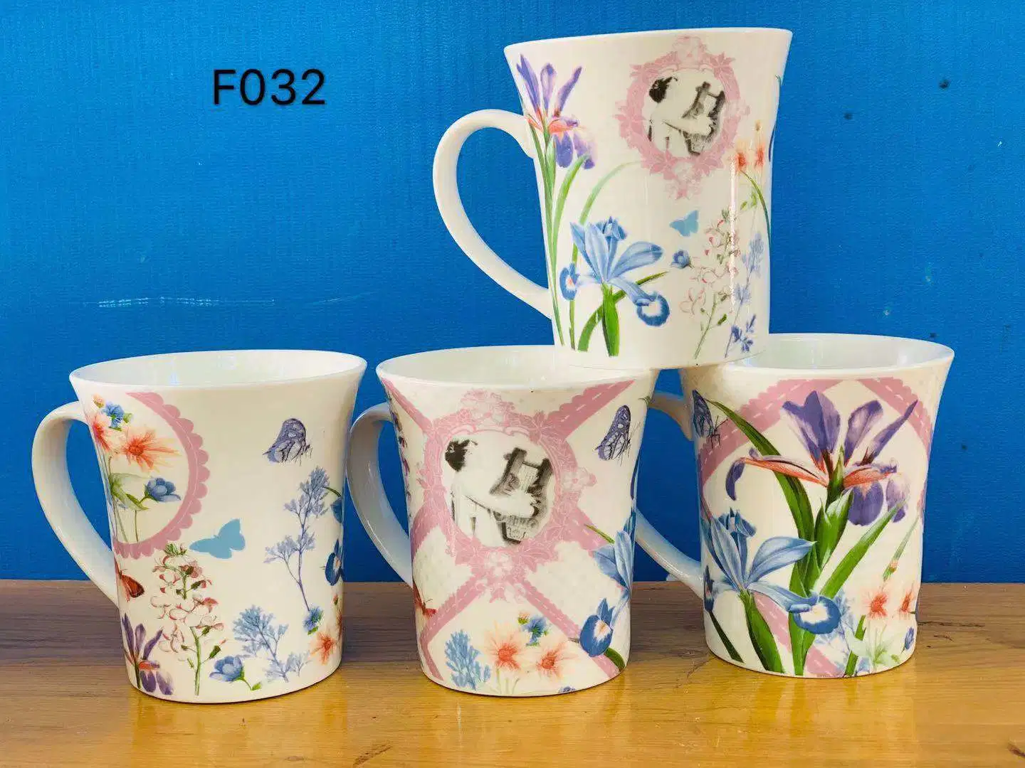 Promoción de la marca personalizada de logotipo personalizado de porcelana taza impresa