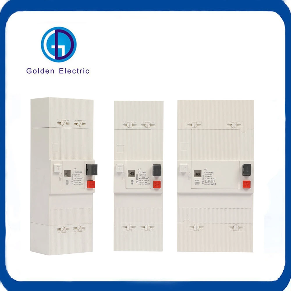 El disyuntor de corriente residual ajustables 230V/400V 2P 4P de la serie PG ELCB RCCB Disyuntores diferenciales