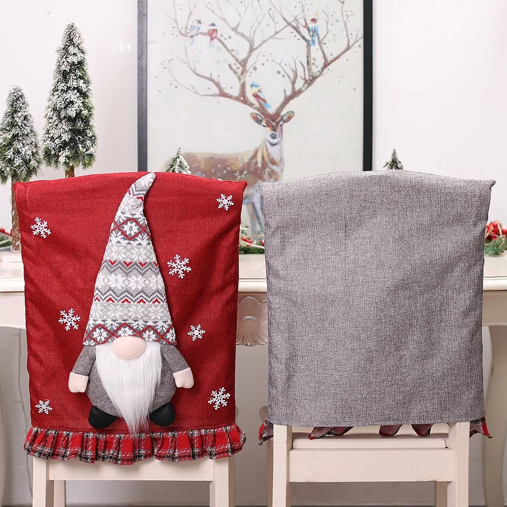 New Trend Christmas Decoration Chair Covers Decoration Cartoon Stereoscopic Couple Faceless Doll Chair Covers