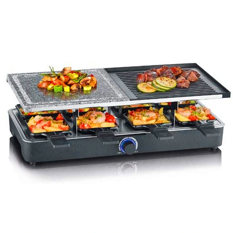 Home Electric Raclette Grill with Cast Aluminum Grill Plate