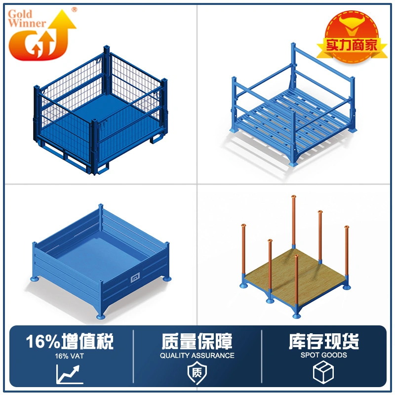 Folding Post Stillages Container Stacking Rack Metal Iron Post Pallet