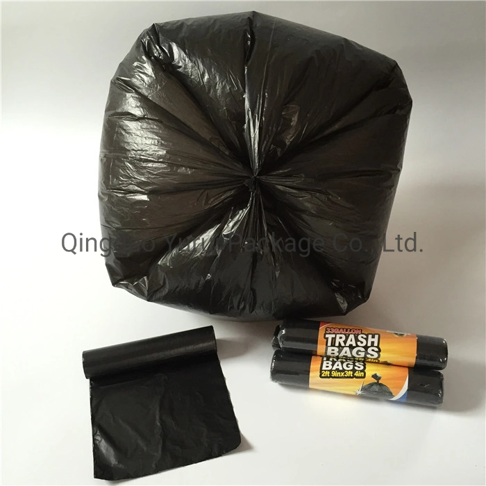 Waterproof HDPE Bin Flat Refuse Plastic Liner Trash Bag on Roll