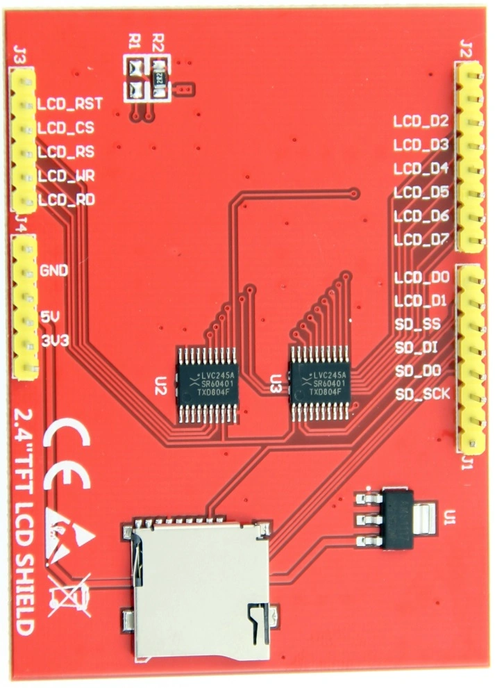 2,4 pulgadas de 320 X 240 bits de resolución 8 Bus paralelo Arduino Uno / Módulo de pantalla LCD de Mega2560