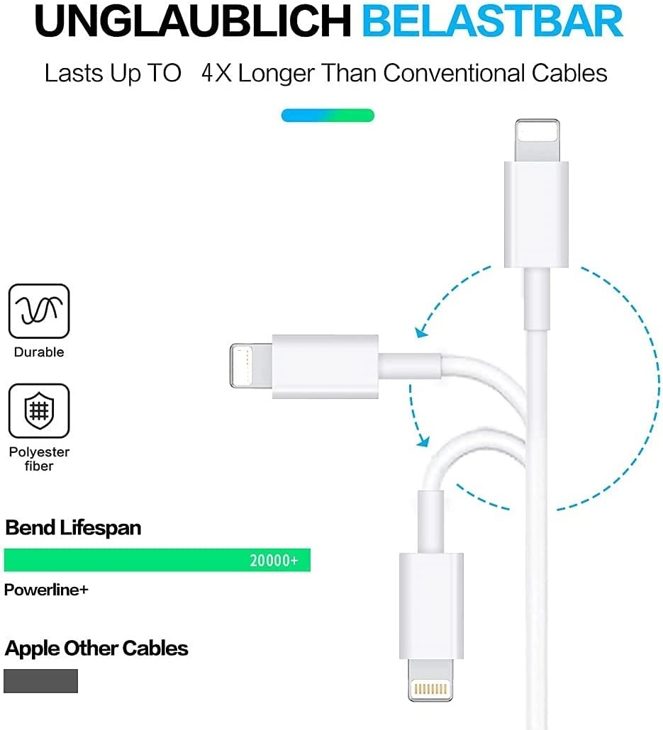 Pd 18W USB C to Lightning TPE Fast iPhone Charger