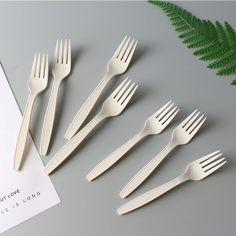 High quality/High cost performance  Biodegradable Disposable Cornstarch Sets Knives Spoons Forks