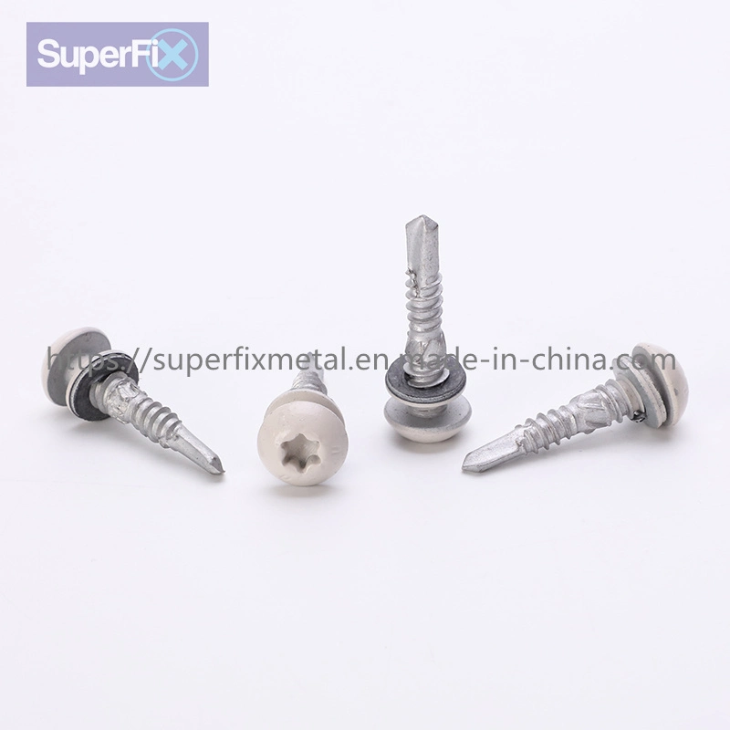 Drilling Screw Hexagon Head Pressed-on Washer 5.5X25 Bimetal (STAINLESS STEEL A2/STEEL) Ruspert