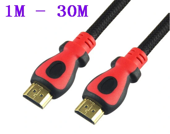 Оптовая торговля кабель HDMI 15м Разъем - разъем 1,4 В поддержку 3D 1080P нейлоновые экранирующая оплетка