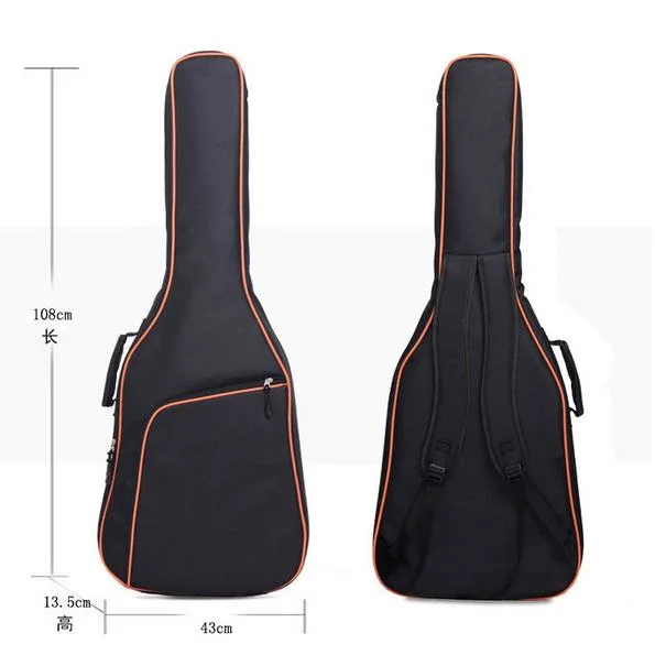 Guitar Bag 600d Material Double Straps10mm Padding Musical Instrument Waterproof