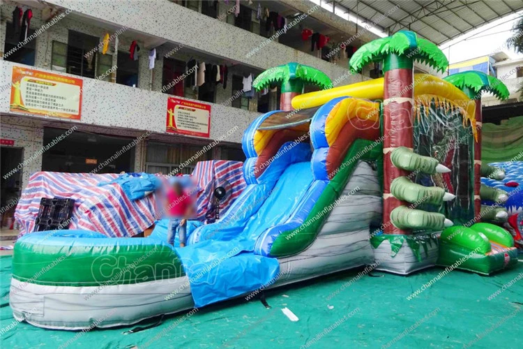 Jungle Water Combo Inflatable Bouncy Castle with Water Slide Chb1440