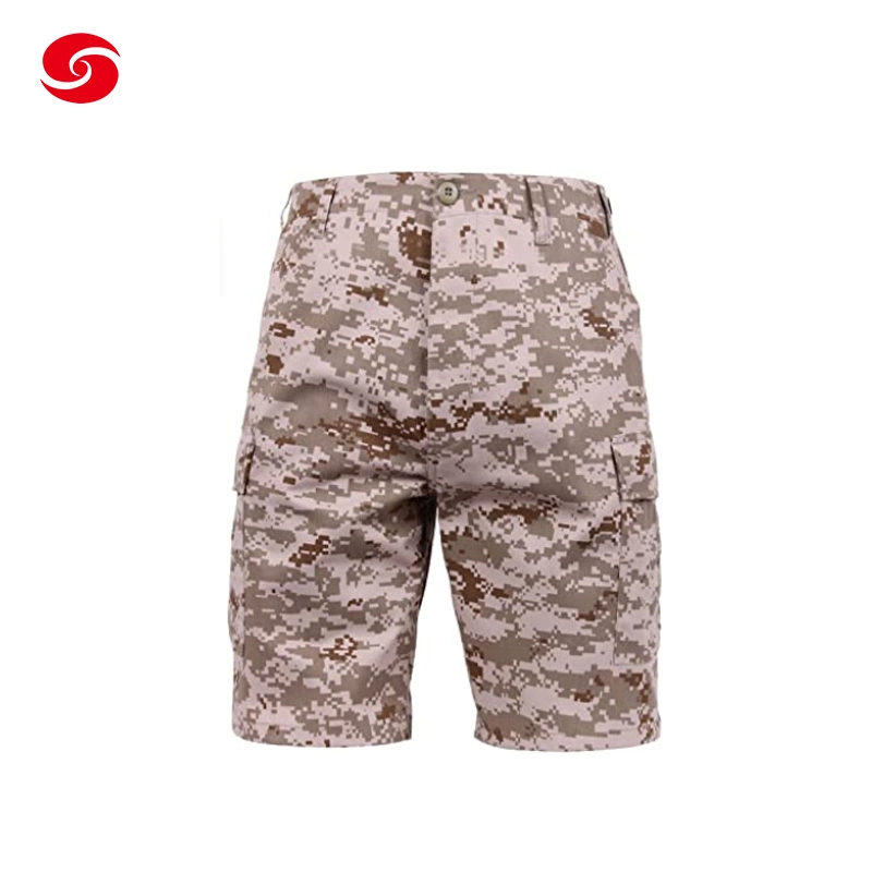 Diario del ejército militar de camuflaje táctico utilizar pantalones cortos con bolsillo