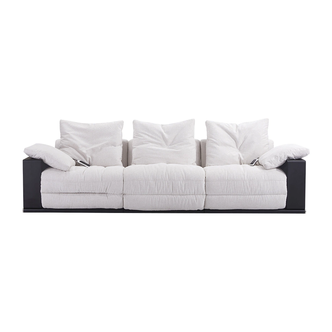Muebles para el hogar de alta calidad y estilo italiano en oferta: Sofá reclinable inteligente de tela con látex para la sala de estar.