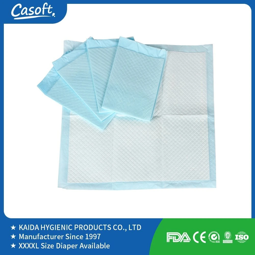 Casoft OEM / ODM Cheap PEE Pad 15g Sap 4 Layer 60X60 Underpad Dog Pad Pet Training Products in Philippines Russia Korea Us Malaysia Peru Chile EU China