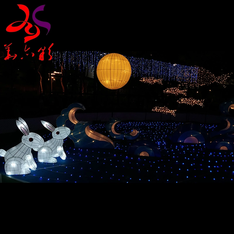 Theme Park Chinese Festival Decorative 3D Waterproof Artificial Animal Lights