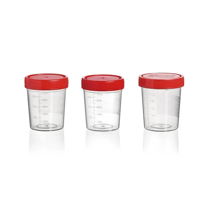 Medical Examination Disposable 40ml PVC Urine Test Container Cup