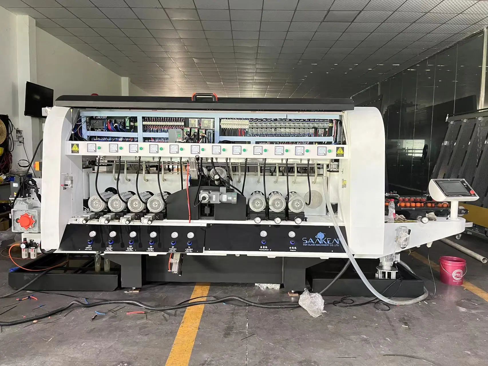 Sanken Glass High-Accuracy Double Edging Machine Tempered Glass Edging Polishing Line