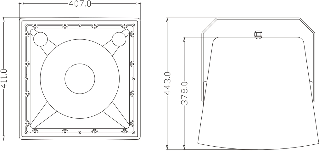 12 Inch Coaxial Water-Proof Installation Long-Throw Speaker with 100V Transformer, IP56