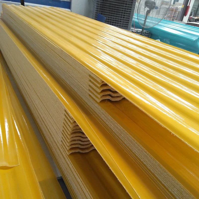 Green GRP FRP Roof Clear Corrugated Fibreglass Transparent Fiberglass Fiber Reinforced Fibre Glass Plastic Sheet Roofing Sheet for Roof